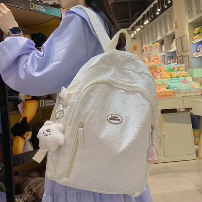 Trendy Women Yellow Laptop School Bag Girl Travel Kawaii Book Backpack Fashion Lady Leisure Bag Female Cute College Backpack New