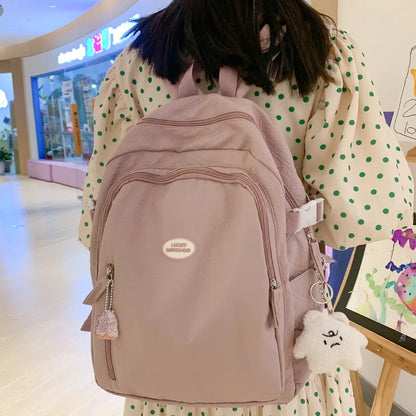 Trendy Women Yellow Laptop School Bag Girl Travel Kawaii Book Backpack Fashion Lady Leisure Bag Female Cute College Backpack New