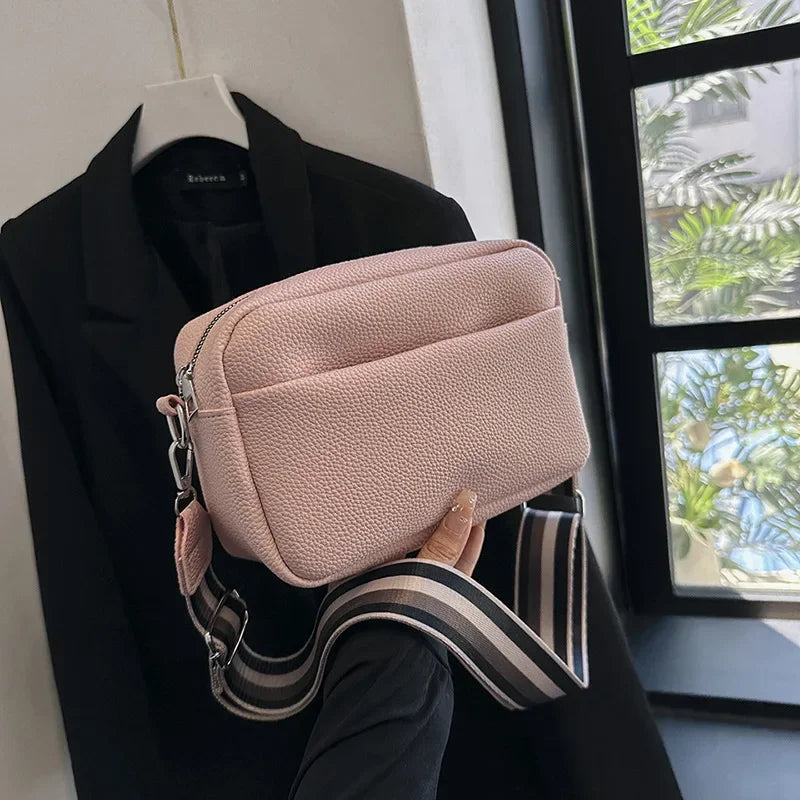 Trendy Women's Bags 2024 New Solid Color PU Crossbody Bag Shoulder Bag Small Square Bag Designer Bags Luxury