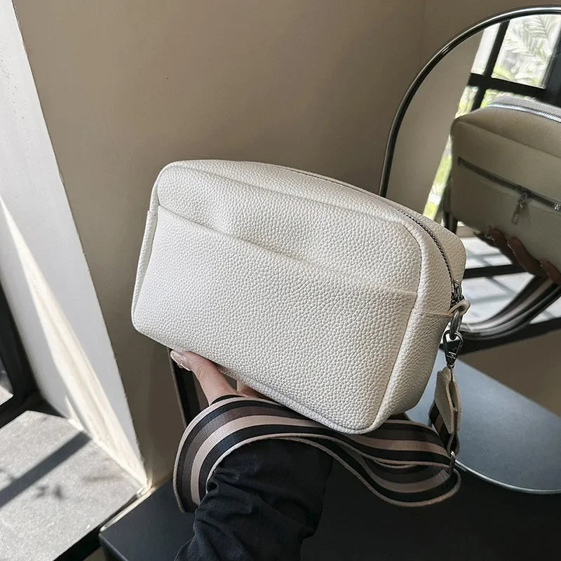 Trendy Women's Bags 2024 New Solid Color PU Crossbody Bag Shoulder Bag Small Square Bag Designer Bags Luxury