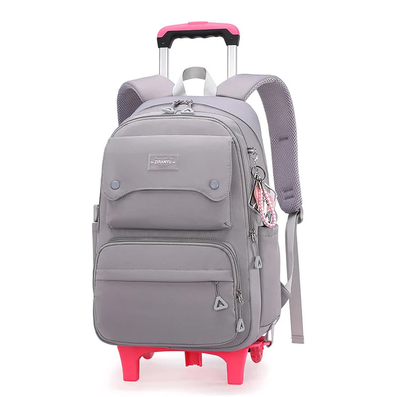 Trolley Children School Bags Mochilas Kids Backpacks With Wheel Trolley Luggage Girls princess backpack Backbag kids Schoolbag
