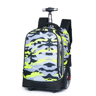 Trolley backpacks bags for teenagers School Wheeled backpack for girls USB Charging Port backpack On wheels luggage Rolling Bags