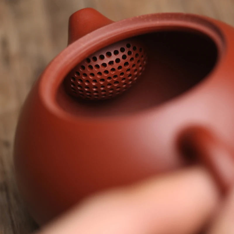 True Yixing Zisha Zhu Clay Tea Pot Marked Ball Shaped Infuser Holes 180ml Xishi Pot Master Handmade Kungfu Pot On Sales China