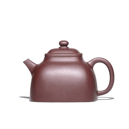 True art yixing undressed ore recommended pure manual teapot tea ware kung fu tea set square purple clay pot