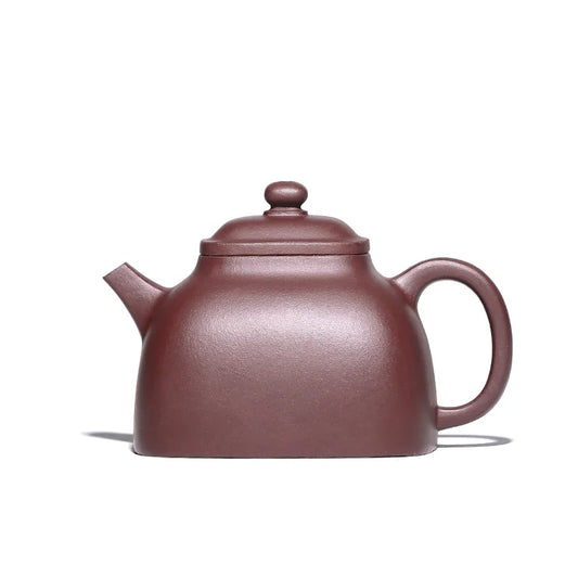 True art yixing undressed ore recommended pure manual teapot tea ware kung fu tea set square purple clay pot