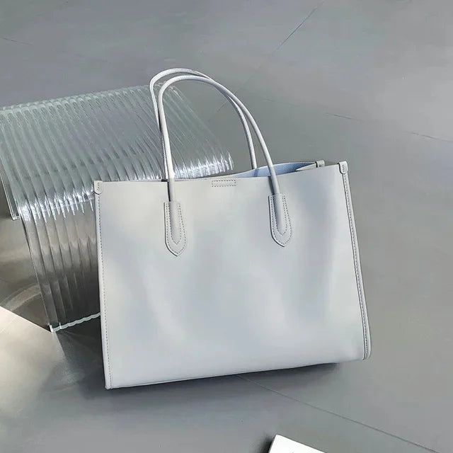 True cowhide large capacity, fashionable new high-end shoulder crossbody bag, women's handbag
