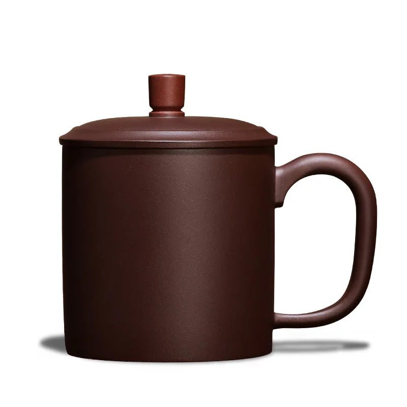 True yixing purple sand cup all hand purple sand cup lid cup office cup cup tea much luck kung fu cup