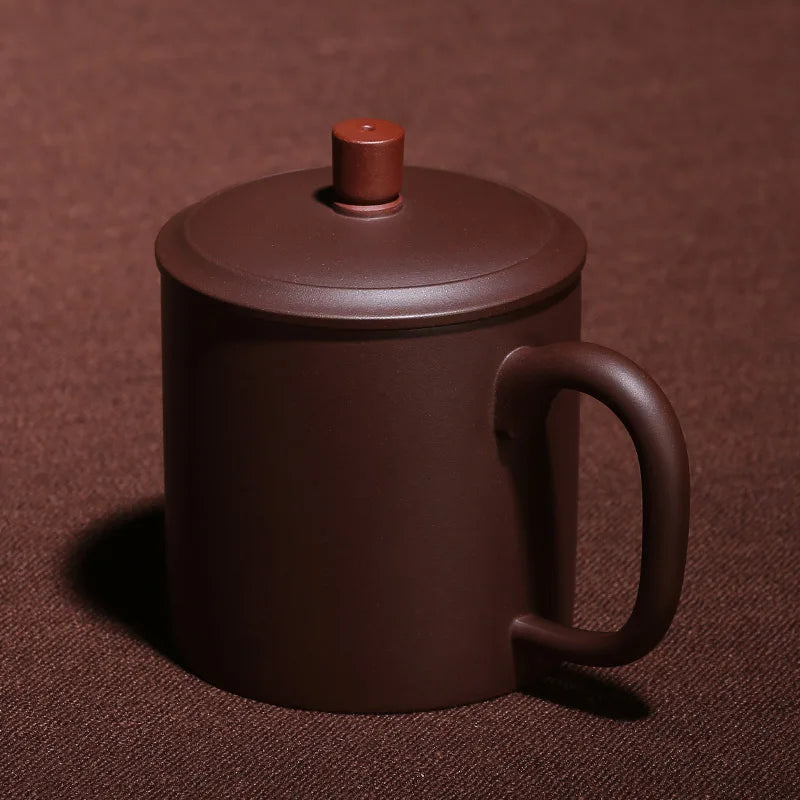 True yixing purple sand cup all hand purple sand cup lid cup office cup cup tea much luck kung fu cup