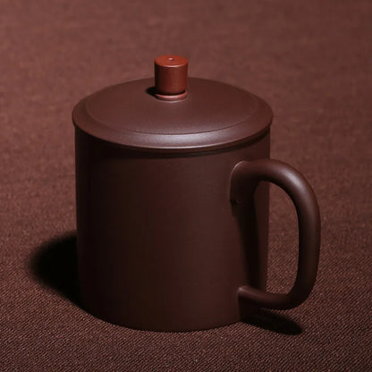 True yixing purple sand cup all hand purple sand cup lid cup office cup cup tea much luck kung fu cup