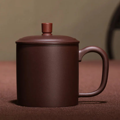 True yixing purple sand cup all hand purple sand cup lid cup office cup cup tea much luck kung fu cup