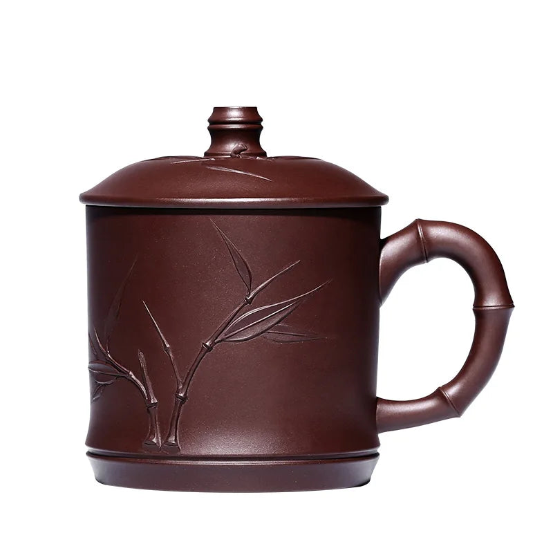 True yixing purple sand cup of pure manual cover cup foam cups office of famous tea custom asparagus cup