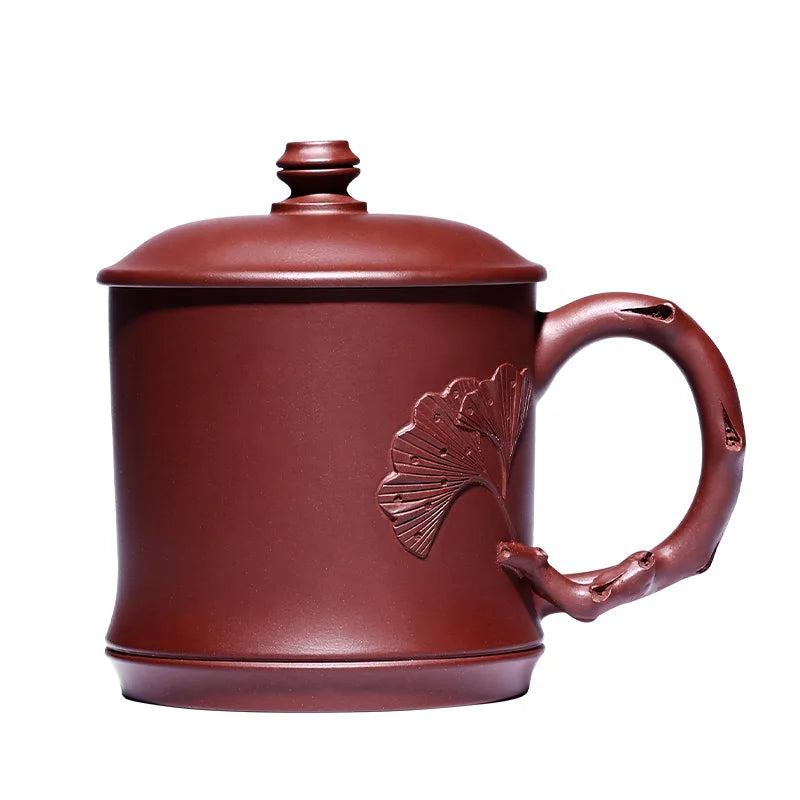 True yixing purple sand cup of pure manual cover cup office cup of the tea cup than military ceramic cup