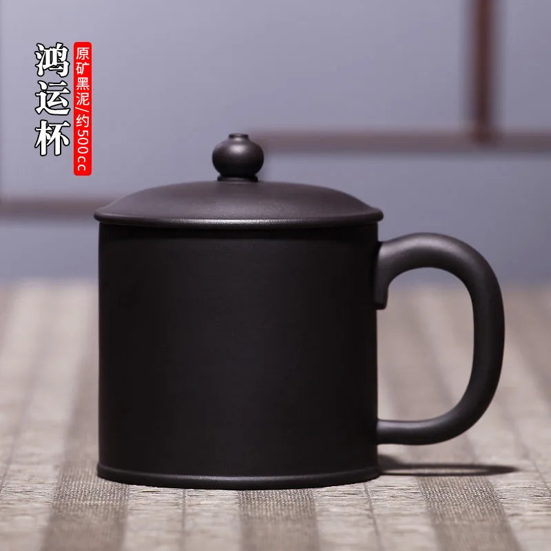 True yixing purple sand cup pure manual purple cover cup office cup cup cup kung fu tea cups bonanza