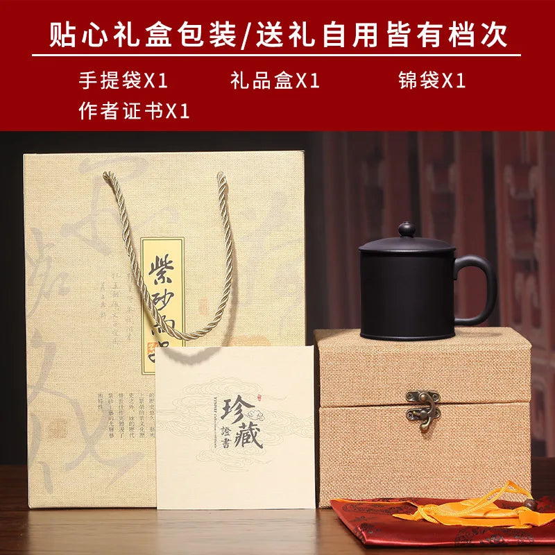 True yixing purple sand cup pure manual purple cover cup office cup cup cup kung fu tea cups bonanza