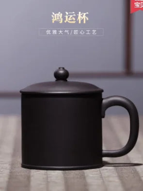 True yixing purple sand cup pure manual purple cover cup office cup cup cup kung fu tea cups bonanza