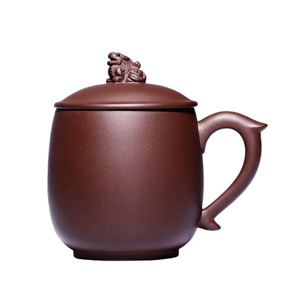 True yixing purple sand cup pure manual violet arenaceous big cups male cover cup dragons cup free gift custom lettering