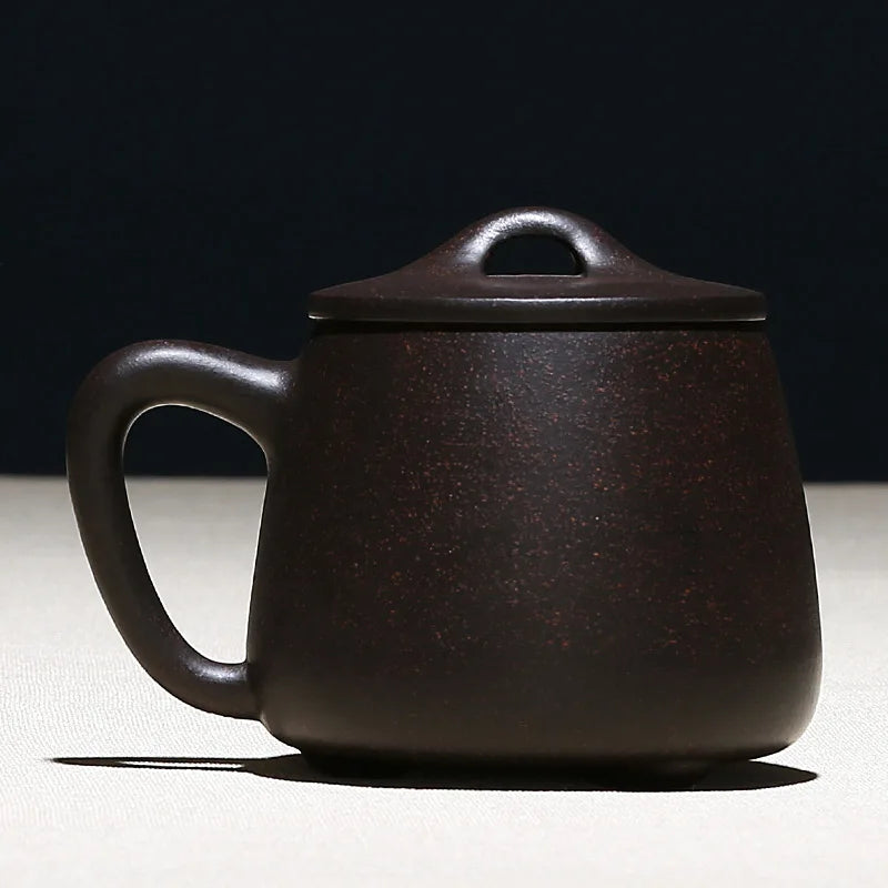 True yixing purple sand cup run of mine ore all hand tea tea tea cup glass office stone gourd ladle cover cup mug