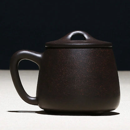 True yixing purple sand cup run of mine ore all hand tea tea tea cup glass office stone gourd ladle cover cup mug
