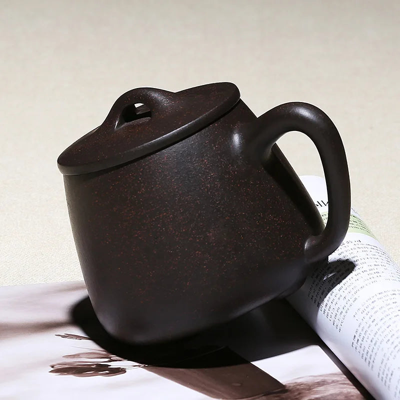 True yixing purple sand cup run of mine ore all hand tea tea tea cup glass office stone gourd ladle cover cup mug