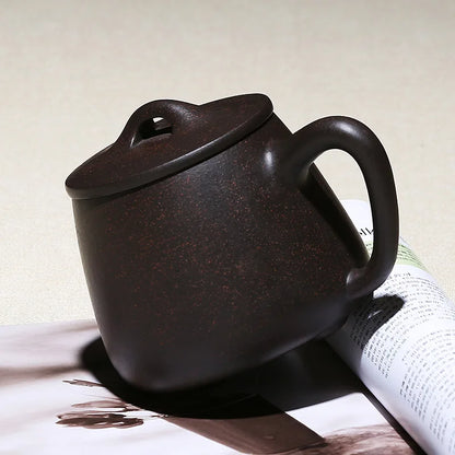 True yixing purple sand cup run of mine ore all hand tea tea tea cup glass office stone gourd ladle cover cup mug