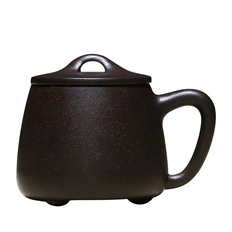 True yixing purple sand cup run of mine ore all hand tea tea tea cup glass office stone gourd ladle cover cup mug