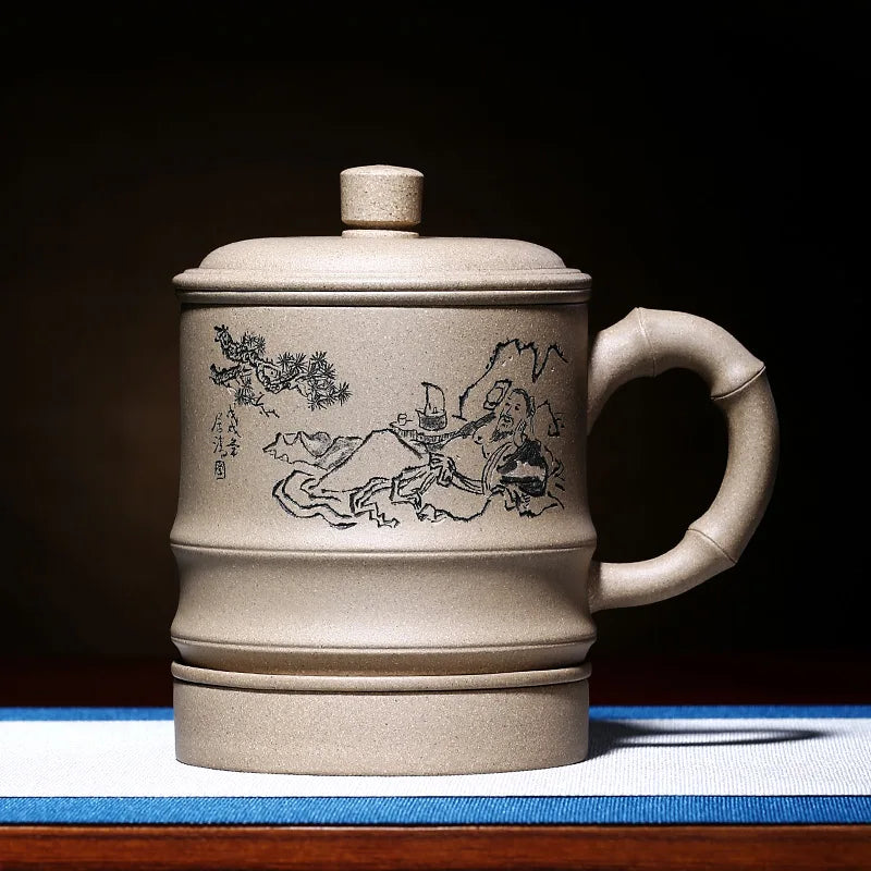 True yixing purple sand cup tank filter lid cup office cup run of mine ore mud tea tea cup joy at large cup