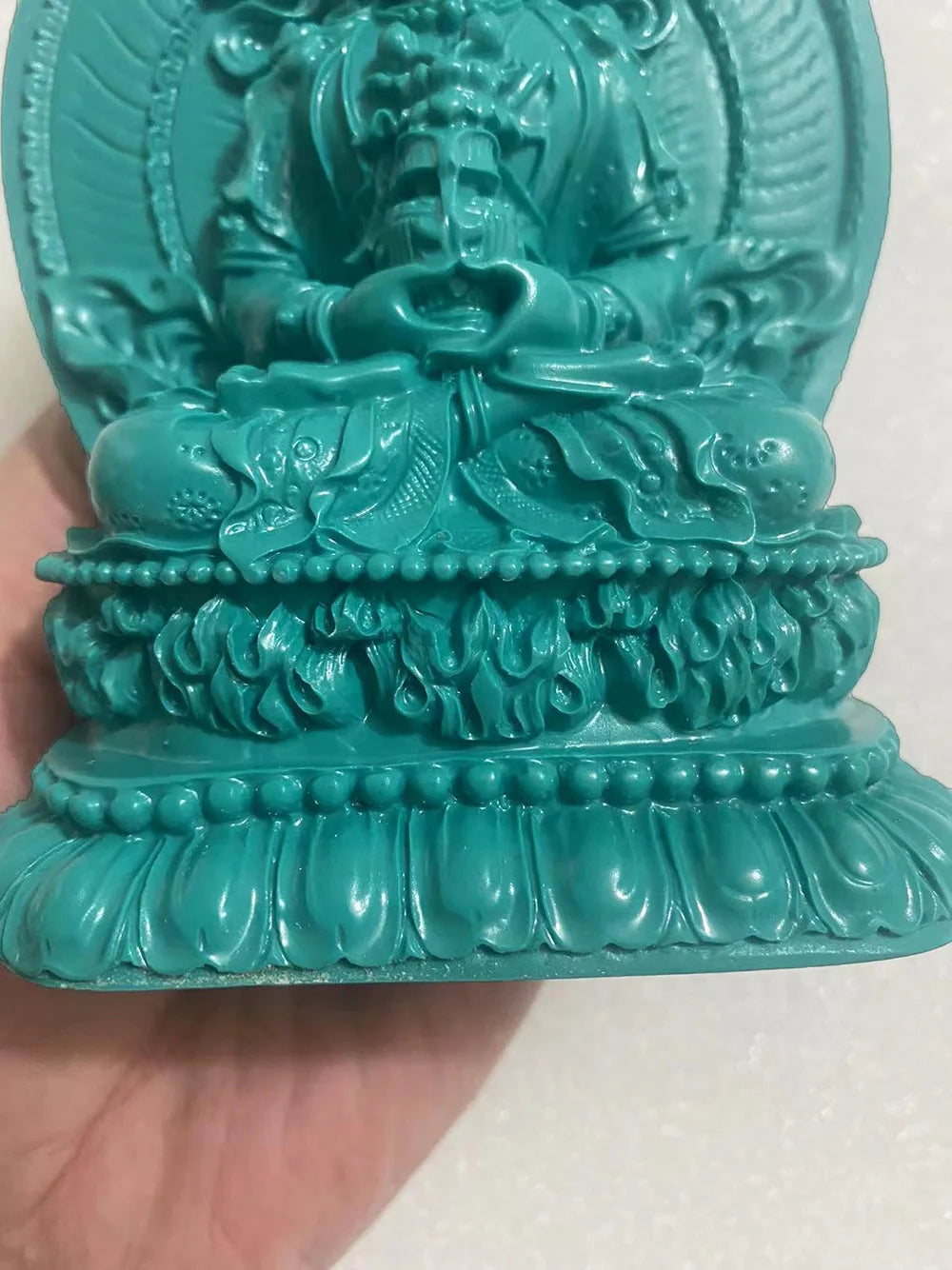 Turquoise lotus statue of guanyin buddha stone art sculpture home living room Bedroom office decoration ornaments