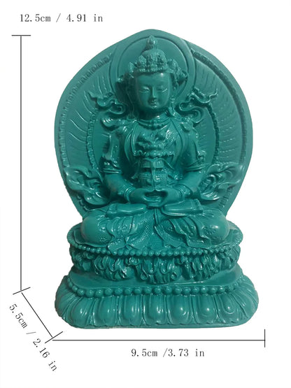 Turquoise lotus statue of guanyin buddha stone art sculpture home living room Bedroom office decoration ornaments