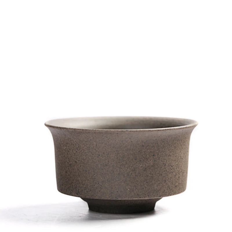 Two cup crude pottery kungfu tea cup dragon relief carved master cup of tea 45ml / 50ml / 80ml personal tea coffee cup on sales