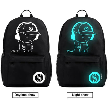 USB Charge music luminous 2024 new unisex school For teenage teenagers backpack to school Student book bag for boys girls