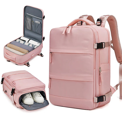 USB Charging 15.6 Inch Laptop Backpack Men Women Travel Business Backpack With Independent Shoe Bag