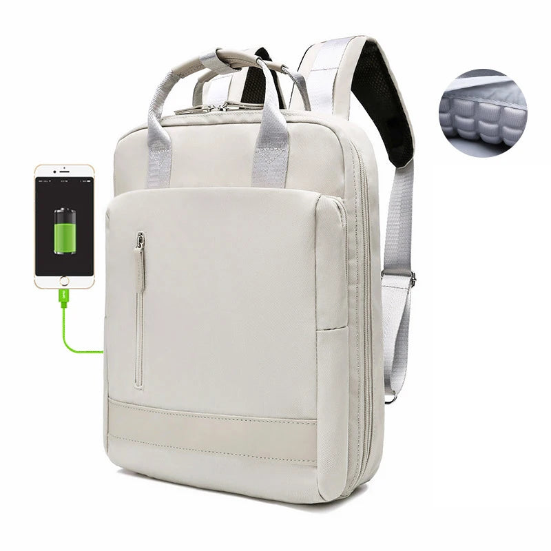 USB Charging Women Backpack 14 15.6 Inch Laptop Backpack Fashion Function School Backpack Travel Bag
