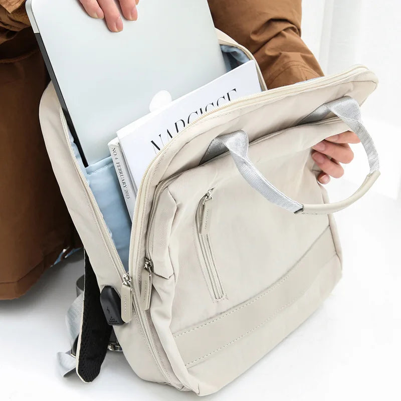 USB Charging Women Backpack 14 15.6 Inch Laptop Backpack Fashion Function School Backpack Travel Bag