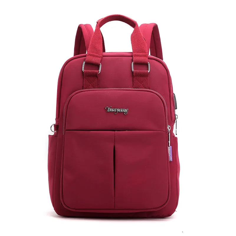 USB Charging  Women Backpack Girls Travel Backpacks High Quality BookBags Mochilas School Backpack for College Students