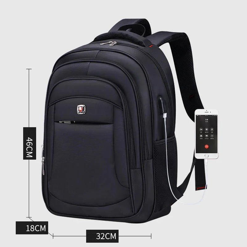 USB Recharging Male Backpacks Teenagers Boys High Quality School College Students Laptop Large Capacity Bags Wholesale