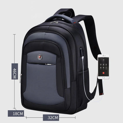 USB Recharging Male Backpacks Teenagers Boys High Quality School College Students Laptop Large Capacity Bags Wholesale