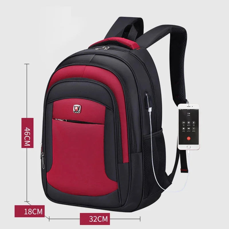 USB Recharging Male Backpacks Teenagers Boys High Quality School College Students Laptop Large Capacity Bags Wholesale