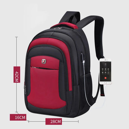 USB Recharging Male Backpacks Teenagers Boys High Quality School College Students Laptop Large Capacity Bags Wholesale