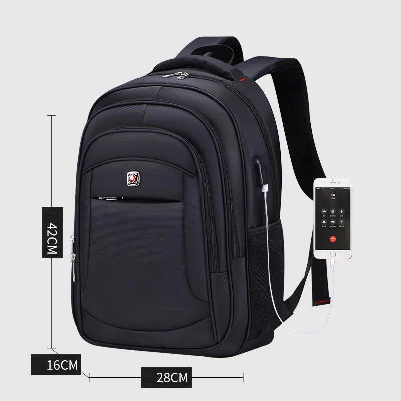 USB Recharging Male Backpacks Teenagers Boys High Quality School College Students Laptop Large Capacity Bags Wholesale