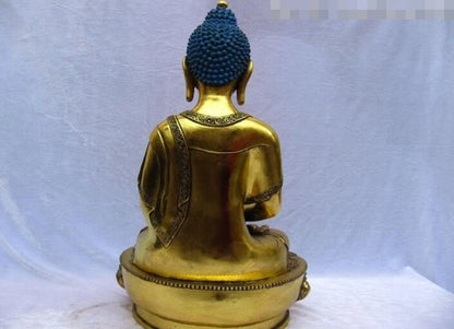USPS to USA S2963 20" Tibet Temple Copper Bronze Gild Amitayus Sakyamuni Tathagata Buddha Statue