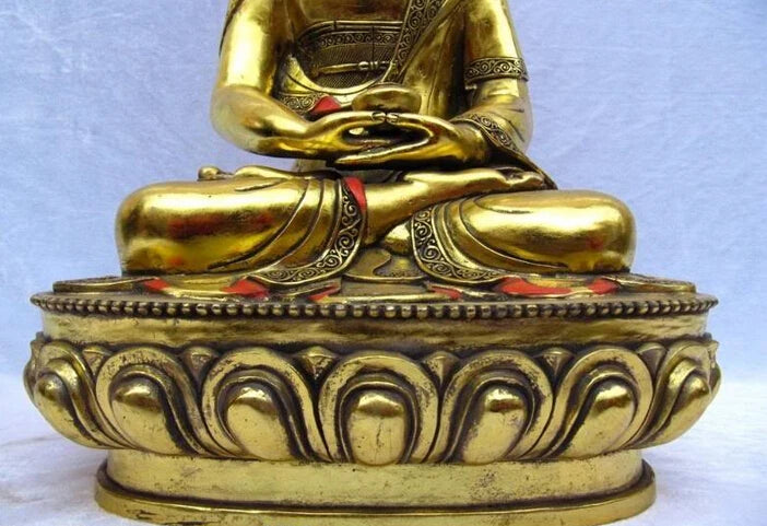 USPS to USA S2963 20" Tibet Temple Copper Bronze Gild Amitayus Sakyamuni Tathagata Buddha Statue