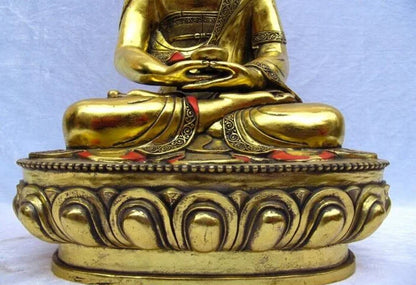 USPS to USA S2963 20" Tibet Temple Copper Bronze Gild Amitayus Sakyamuni Tathagata Buddha Statue