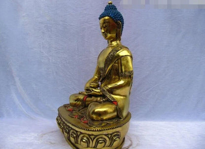 USPS to USA S2963 20" Tibet Temple Copper Bronze Gild Amitayus Sakyamuni Tathagata Buddha Statue