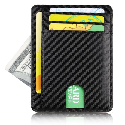 Ultra Slim RFID Blocking Minimalist Wallet Business Card Cover Case Super Thin Men Leather Bank ID Credit Card Holders