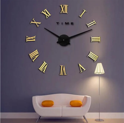 Ultra large creative Roman wall clock living room acrylic clock home decoration minimalist DIY creative wall clock