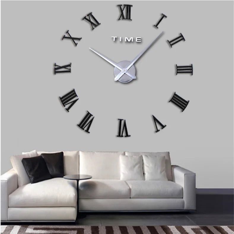Ultra large creative Roman wall clock living room acrylic clock home decoration minimalist DIY creative wall clock