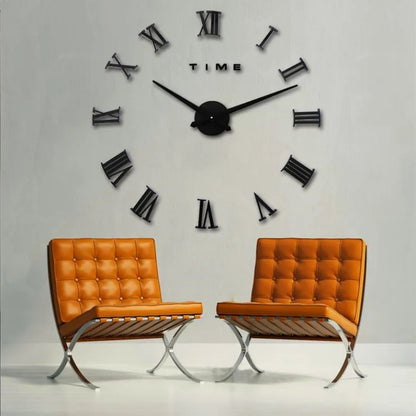 Ultra large creative Roman wall clock living room acrylic clock home decoration minimalist DIY creative wall clock