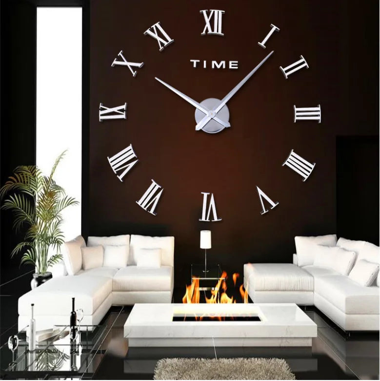 Ultra large creative Roman wall clock living room acrylic clock home decoration minimalist DIY creative wall clock