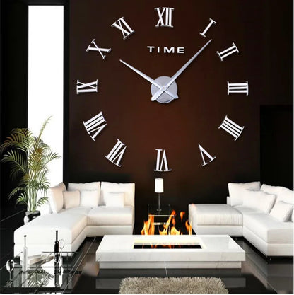Ultra large creative Roman wall clock living room acrylic clock home decoration minimalist DIY creative wall clock