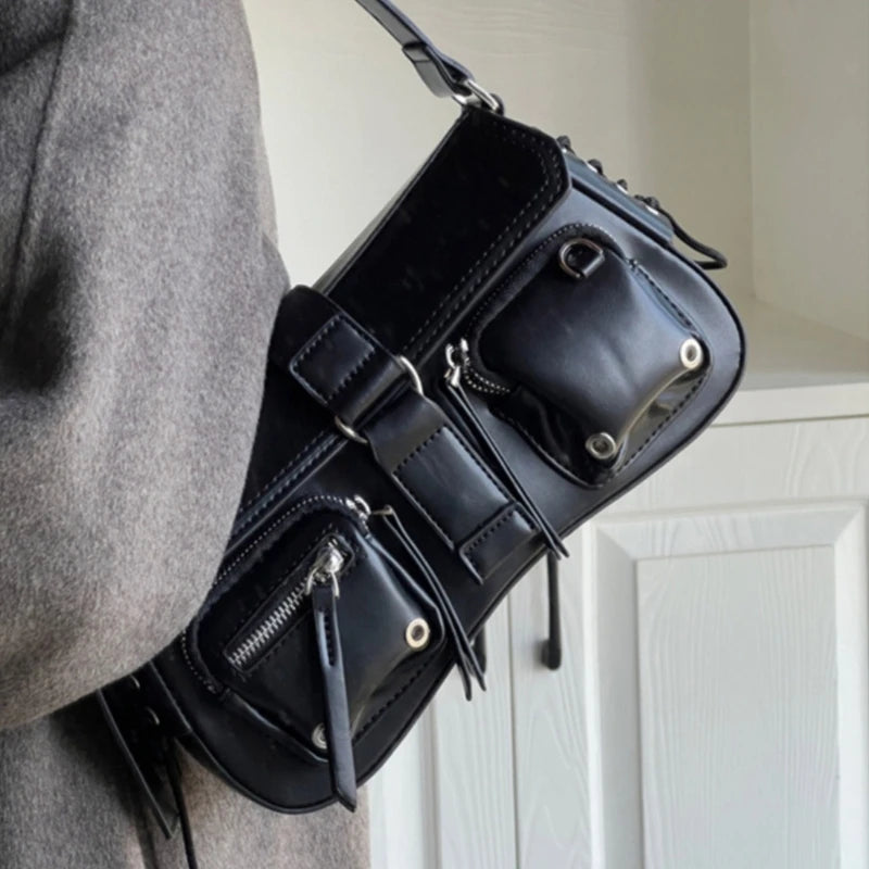 Underarm Bag Leather Tote Bag Handbag Cool Leisure Bags Trendy Armpit Bag
